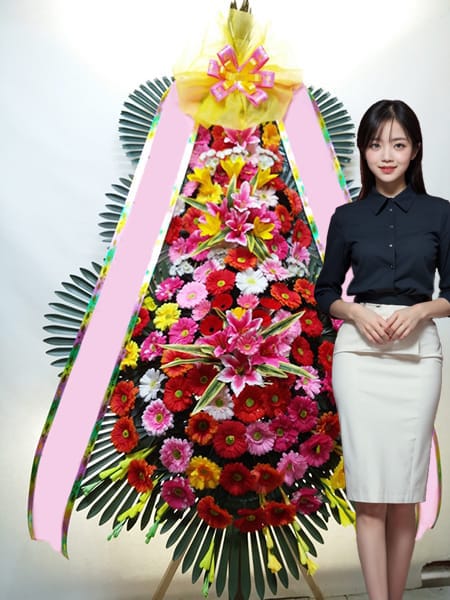라페니체웨딩홀 3단화환 고급형